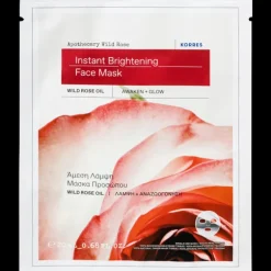 Apothecary Wild Rose Tuch-Maske für strahlende Haut mit Sofort-Effekt