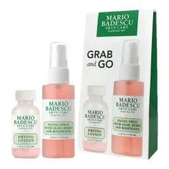 Grab & Go Set = Facial Spray with Aloe, Herbs & Rosewater + Drying Lotion