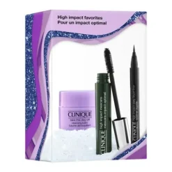 High Impact Mascara Set A  Mascara (Black) 7 ml + Take The Day Off Cleansing Balm 15 ml + Easy Liquid Linder Intense (Black) 0,34 g