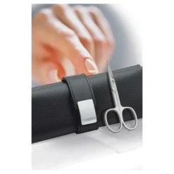 Maniküre-Wickel-Etui Nappa, vernickelt
