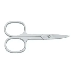 Nagelschere, aufgebogen, glatt, vernickelt - für Linkshänder, strichmattiert