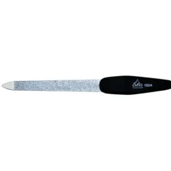 Saphir-Flachfeile mit Griff, grob/fein, verchromt - vorne spitz